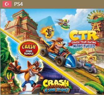 Crash Bandicoot™ Paketi - N. Sane Trilogy + CTR Nitro-Fueled PS4